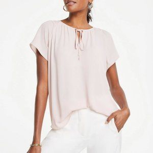 NWT Ann Taylor short sleeve pink blouse size S